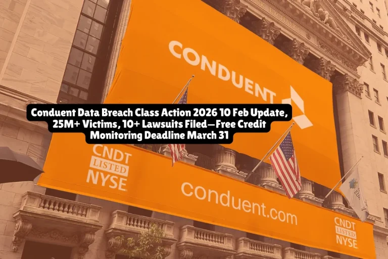 Conduent Data Breach Class Action 2026 10 Feb Update, 25M+ Victims, 10+ Lawsuits Filed—Free Credit Monitoring Deadline March 31 2 Conduent Business Services faces at least 10 federal class action lawsuits after a massive data breach between October 2024 and January 2025 exposed the personal and protected health information of over 25 million people—now ranking as the eighth-largest healthcare data breach in U.S. history. Victims must enroll in free credit monitoring by March 31, 2026, while litigation continues that could eventually result in substantial cash compensation.