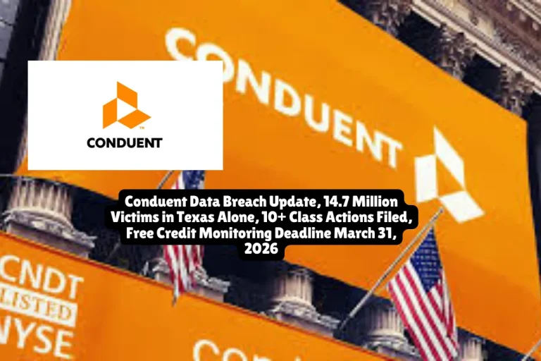 Conduent Data Breach Update, 14.7 Million Victims in Texas Alone, 10+ Class Actions Filed, Free Credit Monitoring Deadline March 31, 2026 3 Conduent Business Services' October 2024 data breach initially reported as affecting 10.5 million people nationwide has exploded to at least 14.7 million victims in Texas alone—making this potentially one of the largest healthcare data breaches in U.S. history. As of January 2026, at least 10 federal class action lawsuits are proceeding in consolidated litigation in New Jersey federal court, a Plaintiffs' Steering Committee has been appointed, and affected individuals have until March 31, 2026, to enroll in two years of free credit monitoring offered by Conduent.