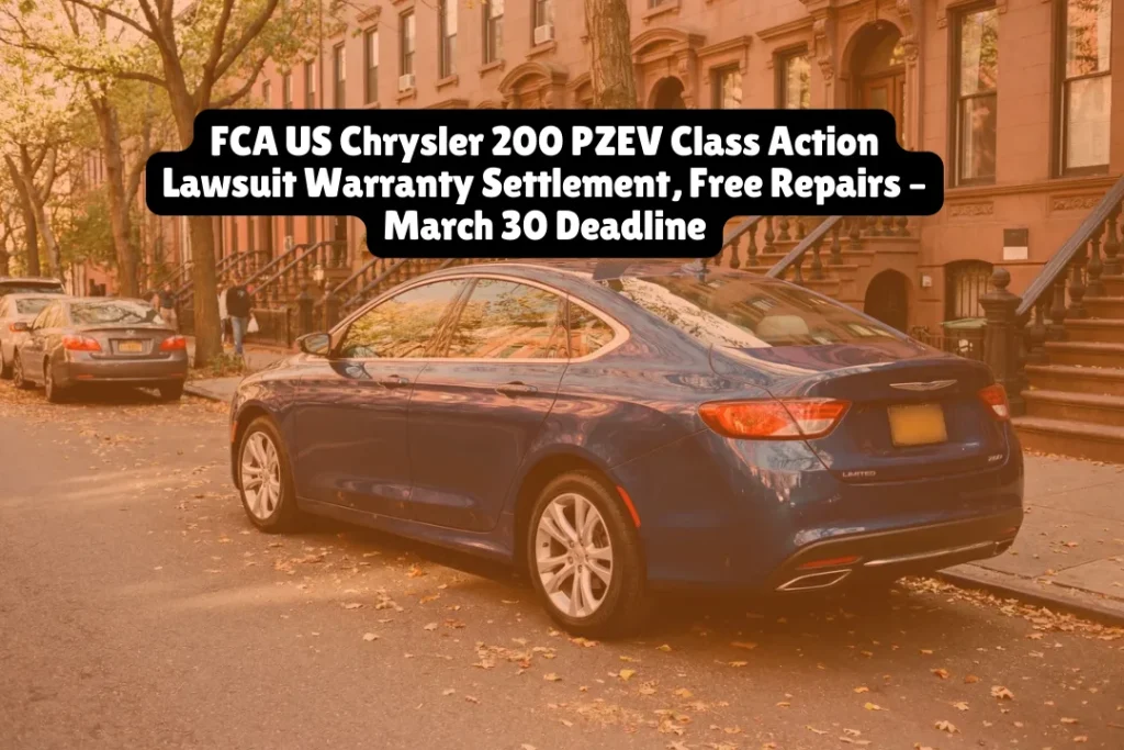 FCA US Chrysler 200 PZEV Class Action Lawsuit Warranty Settlement, Free Repairs – March 30 Deadline