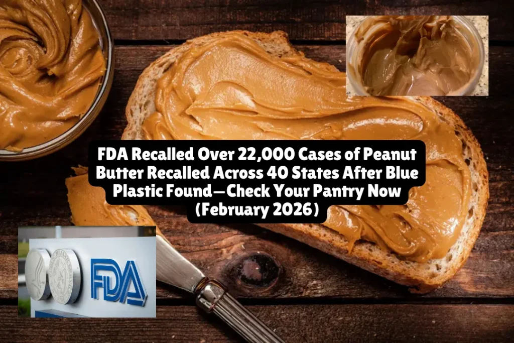 FDA Recalled Over 22,000 Cases of Peanut Butter Recalled Across 40 States After Blue Plastic Found—Check Your Pantry Now (February 2026)