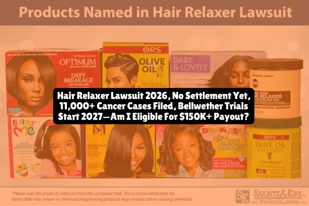 Hair relaxer lawsuits claim chemical straighteners caused uterine, ovarian, and endometrial cancer in women. As of February 2026, over 10,900 cases are pending in federal court, but no settlement exists yet. Bellwether trials won't start until 2027, meaning settlement checks likely won't arrive before late 2027 or 2028.