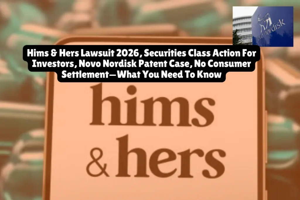 Hims & Hers Lawsuit 2026, Securities Class Action For Investors, Novo Nordisk Patent Case, No Consumer Settlement—What You Need To Know