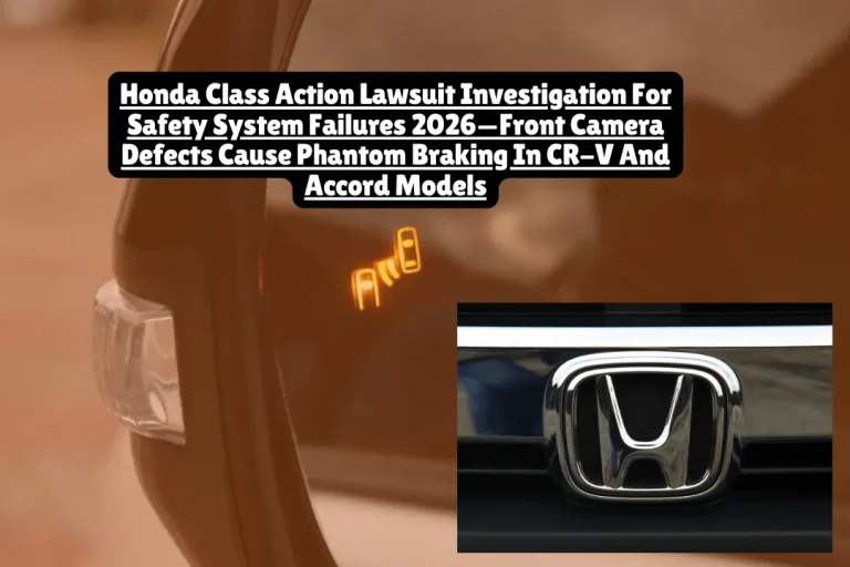 Honda Class Action Lawsuit Investigation For Safety System Failures 2026—Front Camera Defects Cause Phantom Braking In CR-V And Accord Models