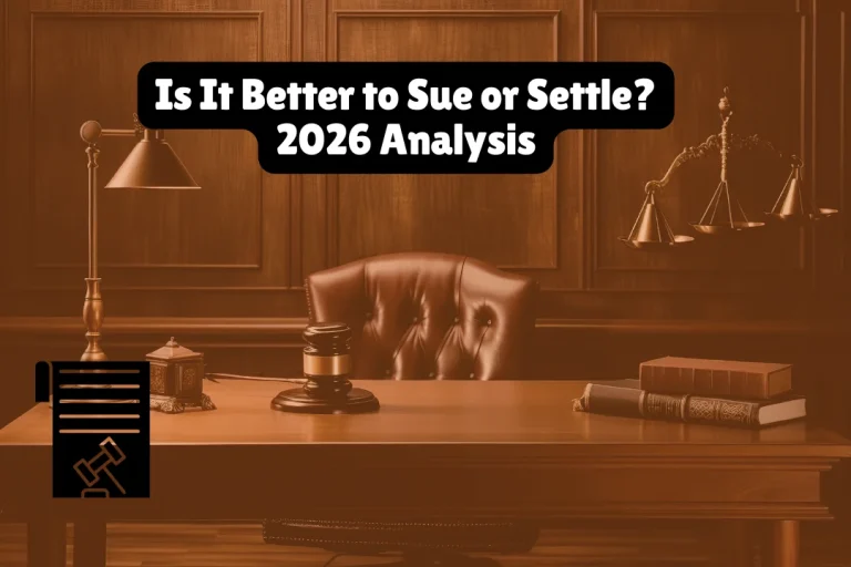 The decision of whether to settle or proceed with a lawsuit against a company depends on your risk tolerance, financial need, and the strength of your evidence. In 2026, approximately 96% of U.S. civil cases settle before reaching a jury verdict. Settling offers a guaranteed, private payout and immediate closure, while suing in court provides the potential for much higher punitive damages but comes with the unpredictability of a trial that can last years.