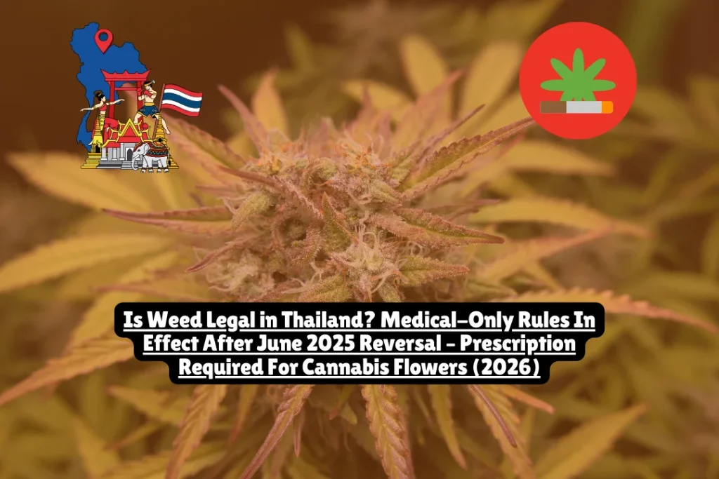 Cannabis in Thailand is now medical-only as of June 26, 2025, requiring a valid prescription from a licensed Thai medical practitioner to legally purchase cannabis flowers. Thailand reversed its 2022 decriminalization policy, redesignating cannabis as a "controlled herb" with strict prescription requirements—catching thousands of tourists off guard who thought recreational use was still tolerated.