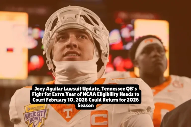 Joey Aguilar Lawsuit Update, Tennessee QB's Fight for Extra Year of NCAA Eligibility Heads to Court February 10, 2026 (Could Return for 2026 Season) 4 Joey Aguilar Lawsuit Update, Tennessee QB's Fight for Extra Year of NCAA Eligibility Heads to Court February 10, 2026 Could Return for 2026 Season