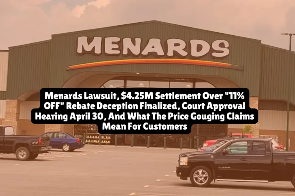 Menards Lawsuit, $4.25M Settlement Over 11% OFF Rebate Deception Finalized, Court Approval Hearing April 30, And What The Price Gouging Claims Mean For Customers
