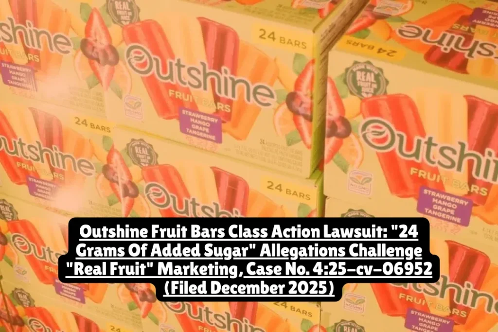 A class action lawsuit filed December 9, 2025 accuses Dreyer's Grand Ice Cream of misleading consumers by marketing Outshine fruit bars as healthy, real-fruit products while the bars allegedly contain 24 grams of added sugar—twice the sugar content of equivalent real fruit servings—plus synthetic ingredients and artificial flavoring agents. The lawsuit seeks compensation for all U.S. consumers who purchased Outshine fruit bars during the applicable statute of limitations period.
