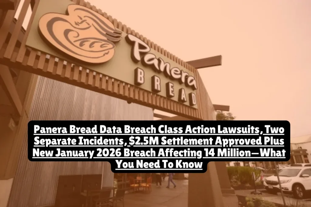 Panera Bread Data Breach Class Action Lawsuits, Two Separate Incidents, $2.5M Settlement Approved Plus New January 2026 Breach Affecting 14 Million—What You Need To Know