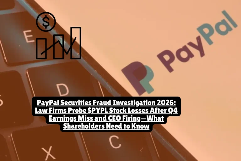Johnson Fistel and multiple law firms launched securities fraud investigations into PayPal Holdings Inc. on February 3, 2026, following the company's announcement of missed Q4 earnings, weak 2026 profit guidance, and the sudden firing of CEO Alex Chriss.  PayPal stock plunged 19% after the company disclosed that the pace of change and execution under Chriss was not in line with board expectations. Shareholders who lost money are being urged to contact class action attorneys investigating potential securities law violations. Here's what happened, who qualifies, and what investors should do next.