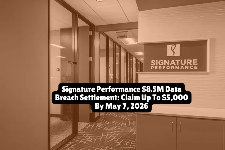 Signature Performance $8.5M Data Breach Settlement, Claim Up To $5,000 By May 7, 2026