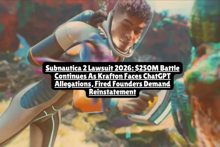 Subnautica 2 Lawsuit 2026, $250M Battle Continues As Krafton Faces ChatGPT Allegations, Fired Founders Demand Reinstatement 1 Subnautica 2 Lawsuit 2026, $250M Battle Continues As Krafton Faces ChatGPT Allegations, Fired Founders Demand Reinstatement