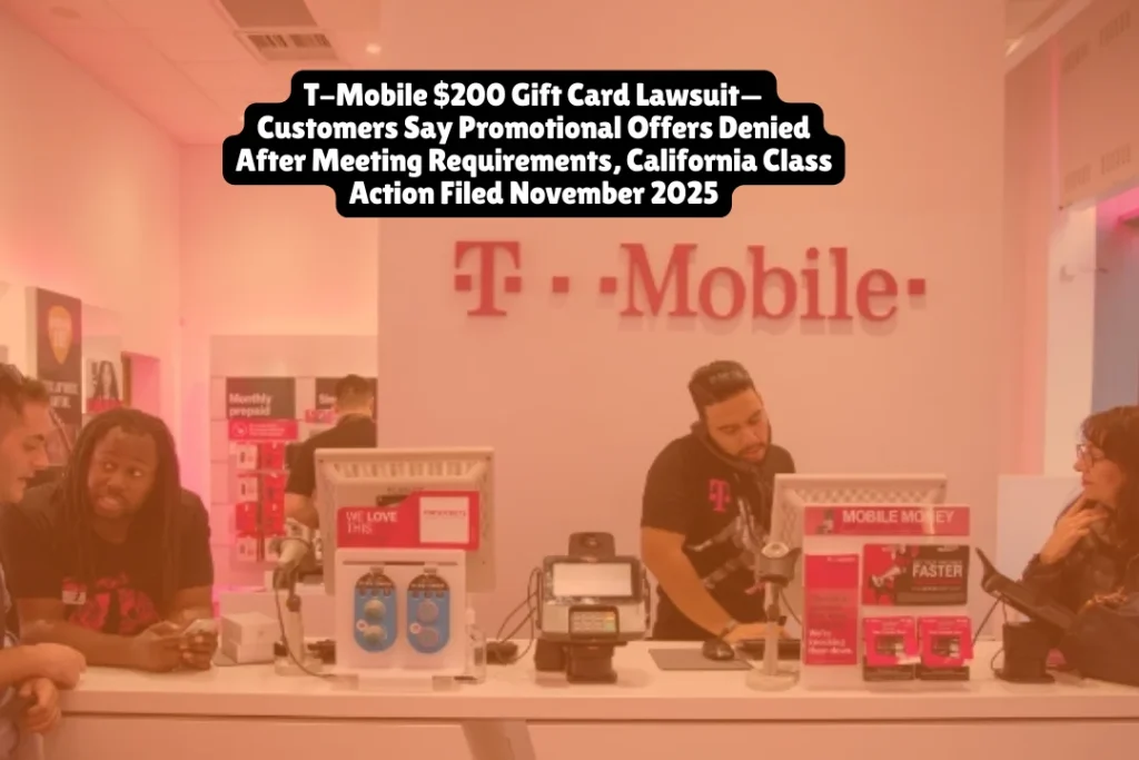 T-Mobile $200 Gift Card Lawsuit—Customers Say Promotional Offers Denied After Meeting Requirements, California Class Action Filed November 2025
