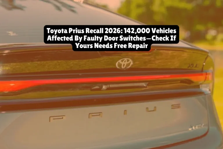 Toyota issued a safety recall affecting approximately 142,000 Prius vehicles in the U.S. due to faulty electric door switches that can cause rear doors to open unexpectedly while driving. This isn't Toyota's first attempt to fix the problem. The recall expands an earlier April 2024 recall for the same issue, meaning vehicles already repaired must return to dealers for a second fix.