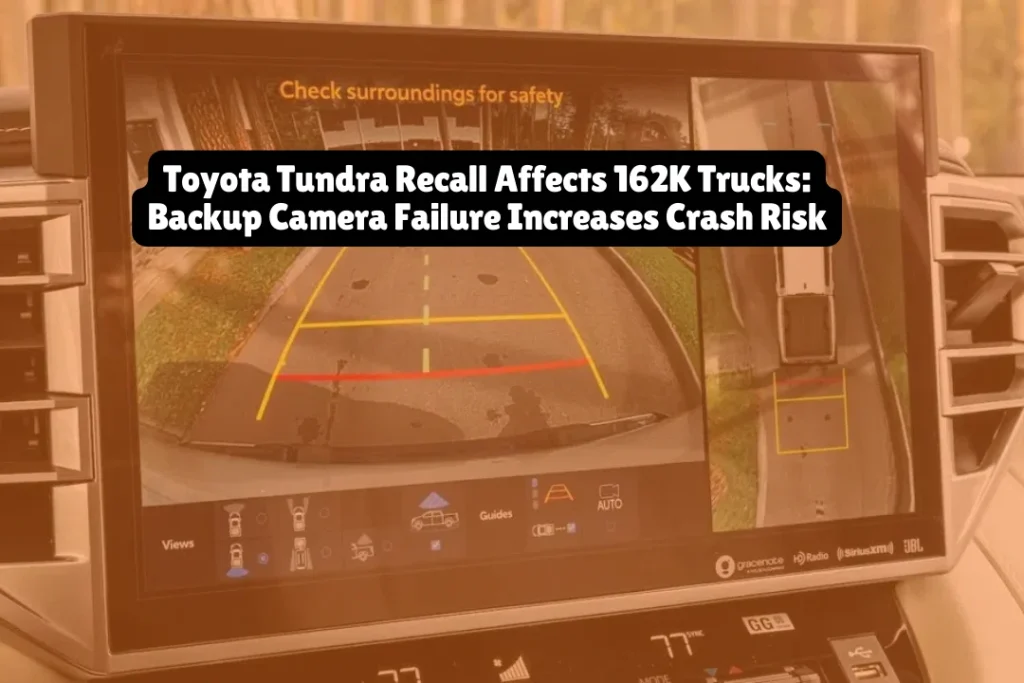 Toyota Tundra Recall Affects 162K Trucks, Backup Camera Failure Increases Crash Risk