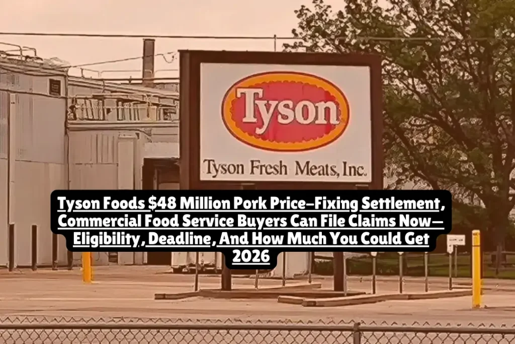 Tyson Foods agreed to pay $48 million to settle claims it conspired with other pork producers to fix the price of pork by constricting supply. The settlement benefits a class of indirect commercial purchasers of pork who purchased certain pork products from defendants for their own use in commercial food preparation in the United States between June 28, 2014, and June 30, 2018. 
