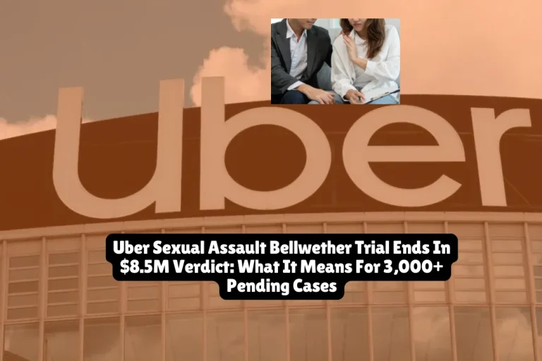 Uber Sexual Assault Bellwether Trial Ends In $8.5M Arizona Verdict, What It Means For 3,000+ Pending Cases 8 Uber Sexual Assault Bellwether Trial Ends In $8.5M Verdict, What It Means For 3,000+ Pending Cases