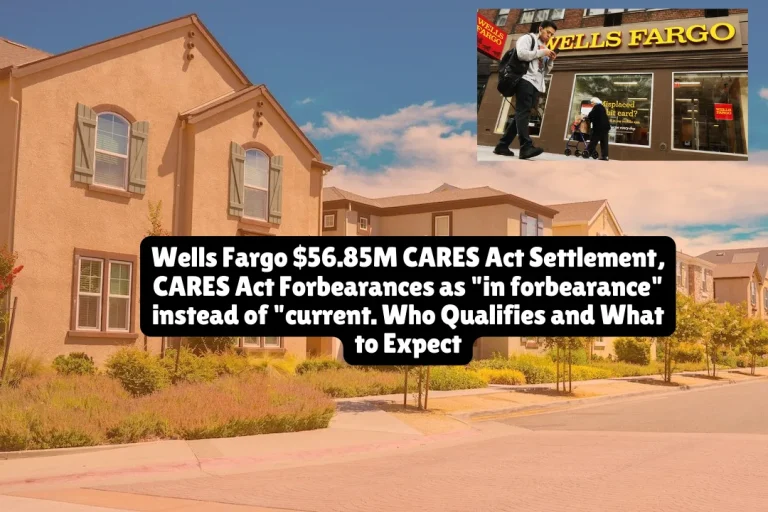 Wells Fargo $56.85M CARES Act Settlement, CARES Act Forbearances as "in forbearance" instead of "current. Who Qualifies and What to Expect