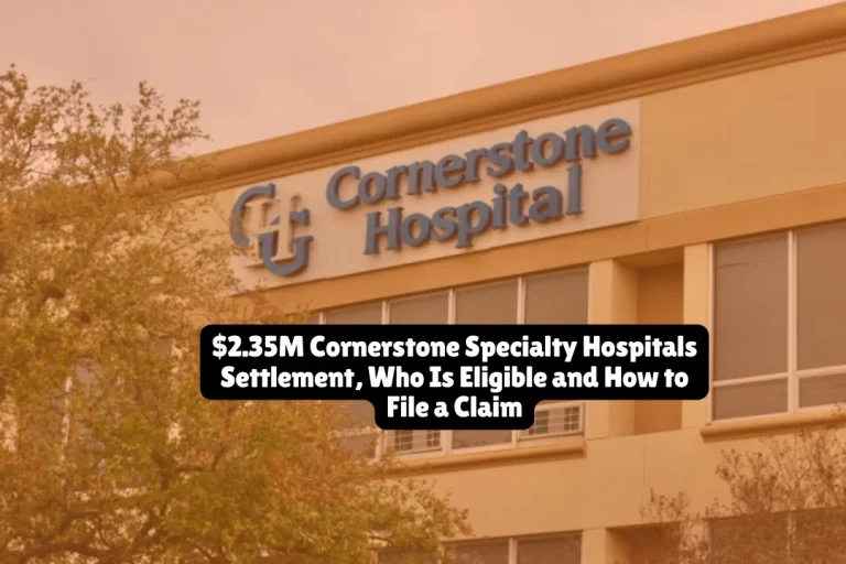$2.35M Cornerstone Specialty Hospitals Settlement, Who Is Eligible and How to File a Claim