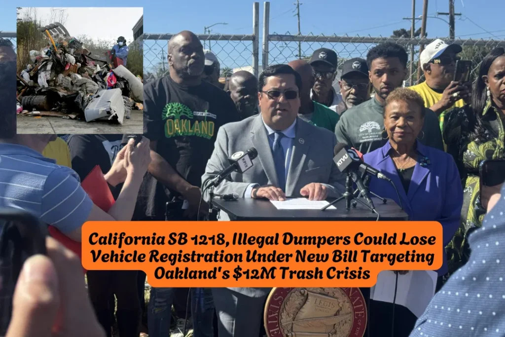 California SB 1218, Illegal Dumpers Could Lose Vehicle Registration Under New Bill Targeting Oakland's $12M Trash Crisis