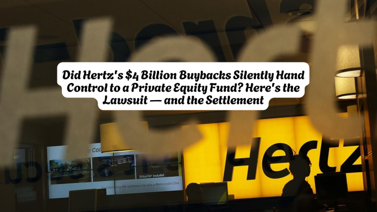 Did Hertz's $4 Billion Buybacks Silently Hand Control to a Private Equity Fund Here's the Lawsuit — and the Settlement