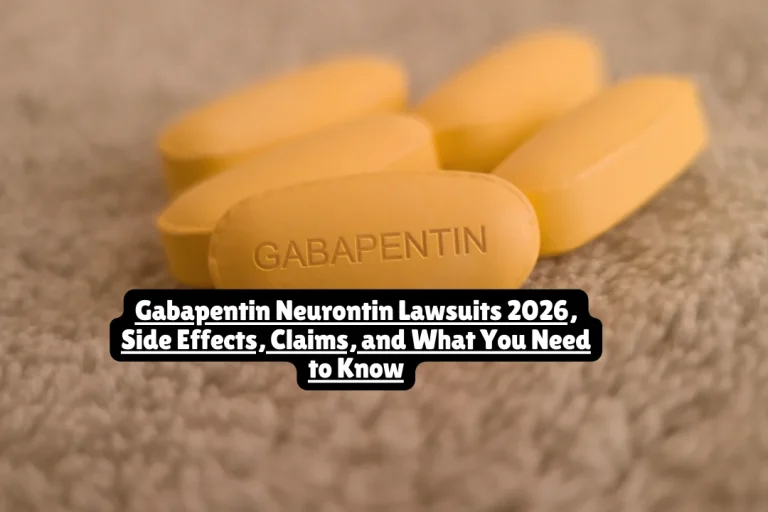 Gabapentin Neurontin Lawsuits 2026, Side Effects, Claims, and What You Need to Know
