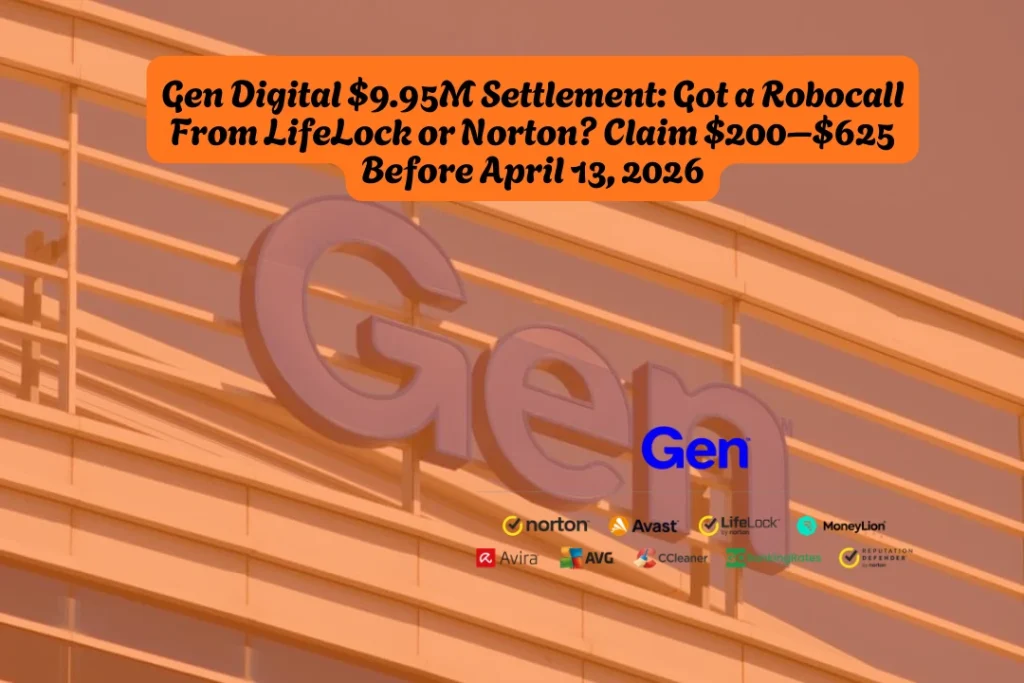 Gen Digital $9.95M Settlement, Got a Robocall From LifeLock or Norton Claim $200–$625 Before April 13, 2026
