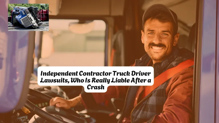 Independent Contractor Truck Driver Lawsuits, Who Is Really Liable After a Crash