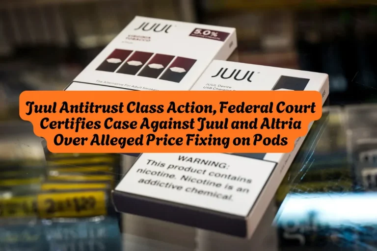 Juul Antitrust Class Action, Federal Court Certifies Case Against Juul and Altria Over Alleged Price Fixing on Pods