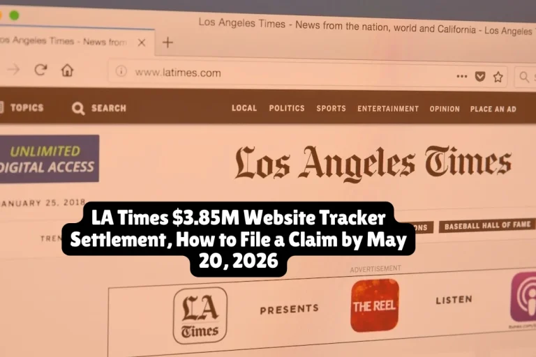 LA Times $3.85M Website Tracker Settlement, How to File a Claim by May 20, 2026