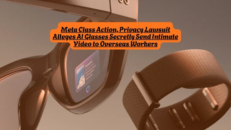 Meta Class Action, Privacy Lawsuit Alleges AI Glasses Secretly Send Intimate Video to Overseas Workers