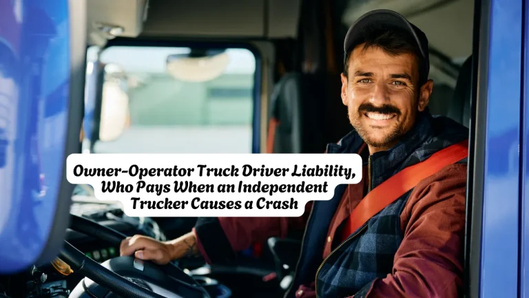 Owner-Operator Truck Driver Liability, Who Pays When an Independent Trucker Causes a Crash