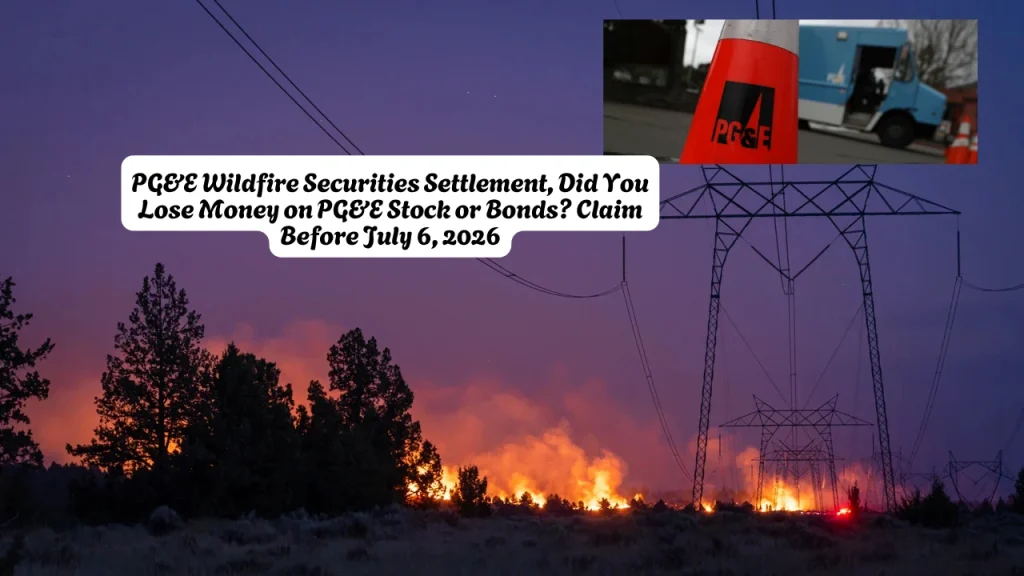 PG&E Wildfire Securities Settlement, Did You Lose Money on PG&E Stock or Bonds Claim Before July 6, 2026