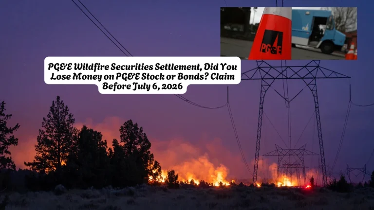 PG&E Wildfire Securities Settlement, Did You Lose Money on PG&E Stock or Bonds Claim Before July 6, 2026