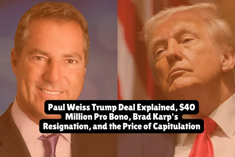 Paul Weiss and Trump Administration Agreement: Executive Order, $40 Million Pro Bono Commitment, and Leadership Changes Explained