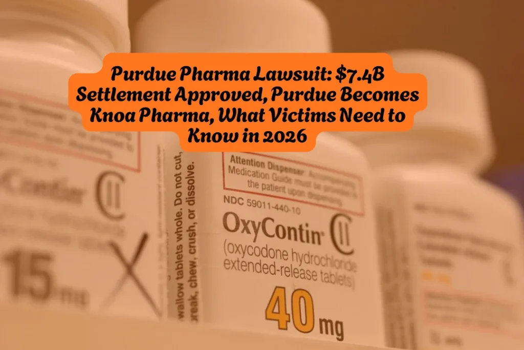 Purdue Pharma Lawsuit, $7.4B Settlement Approved, Purdue Becomes Knoa Pharma, What Victims Need to Know in 2026