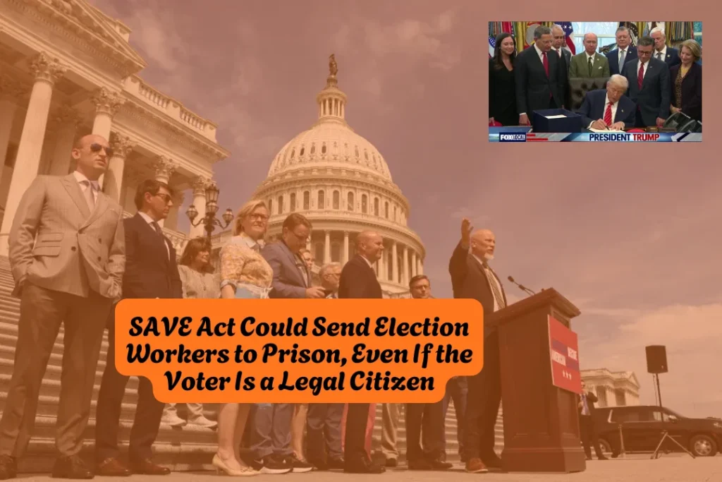 SAVE Act Could Send Election Workers to Prison, Even If the Voter Is a Legal Citizen