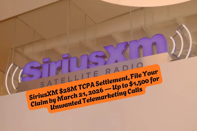 SiriusXM $28M TCPA Settlement, File Your Claim by March 21, 2026 — Up to $1,500 for Unwanted Telemarketing Calls
