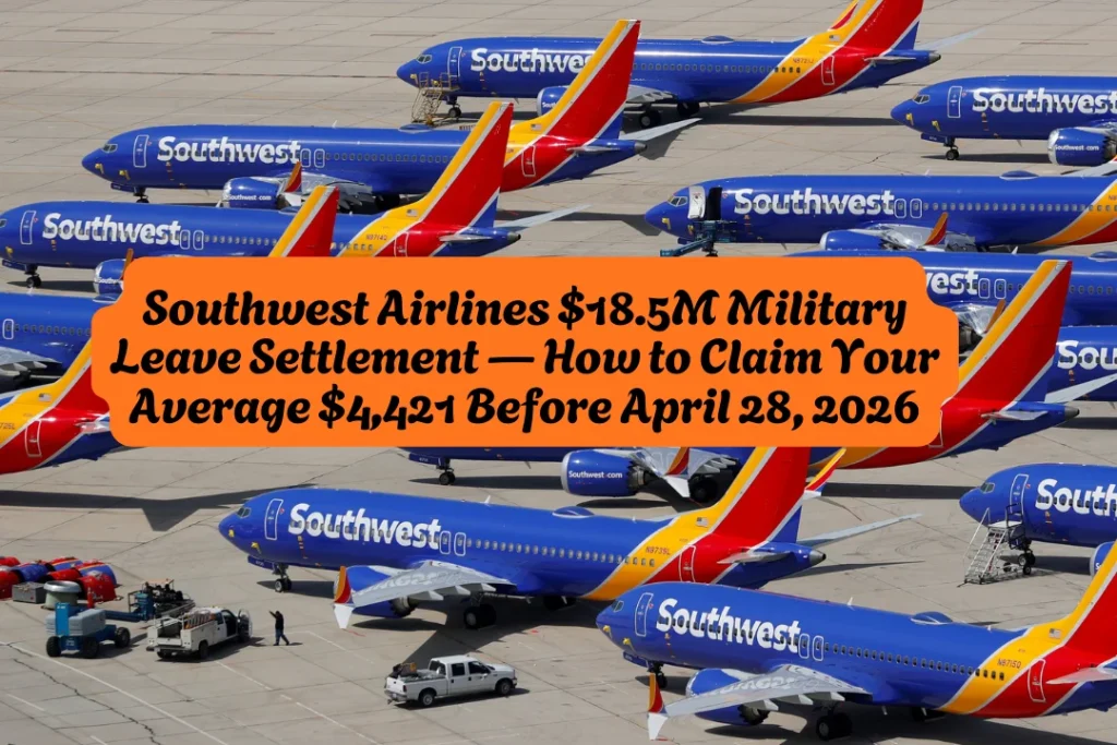 Southwest Airlines $18.5M Military Leave Settlement — How to Claim Your Average $4,421 Before April 28, 2026