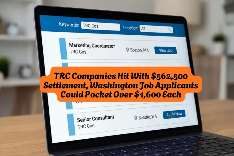 TRC Cos. $562,500 Washington Job Applicant Settlement, Claim Up to $1,635 Before April 28, 2026 Deadline