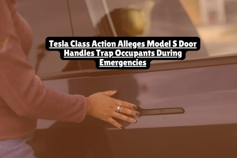 Tesla Class Action Alleges Model S Door Handles Trap Occupants During Emergencies