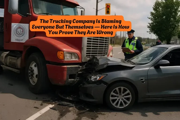 The Trucking Company Is Blaming Everyone But Themselves — Here Is How You Prove They Are Wrong
