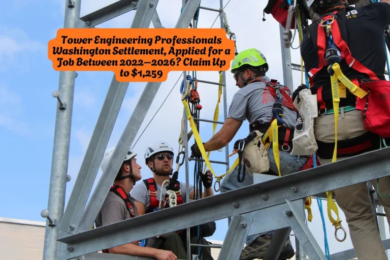 Tower Engineering Professionals Washington Settlement, Applied for a Job Between 2022–2026 Claim Up to $1,259