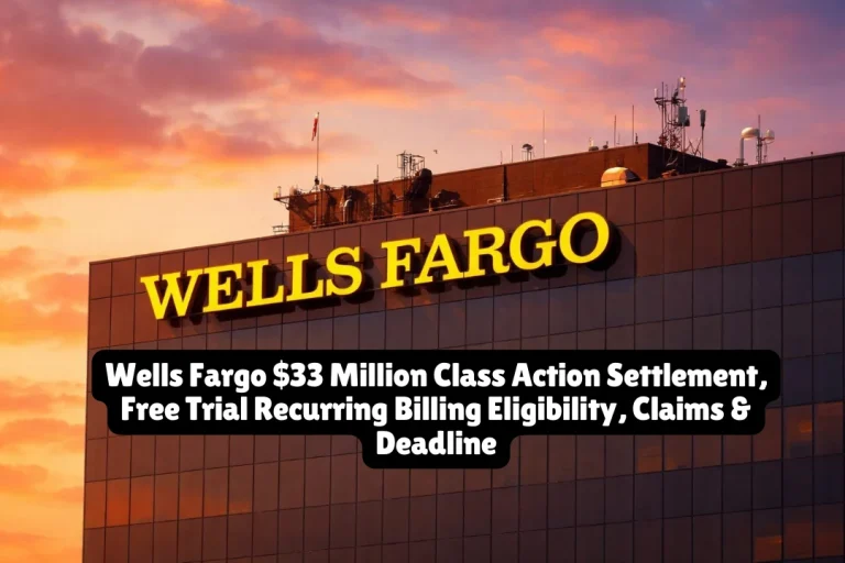 Wells Fargo $33 Million Class Action Settlement, Free Trial Recurring Billing Eligibility, Claims & Deadline