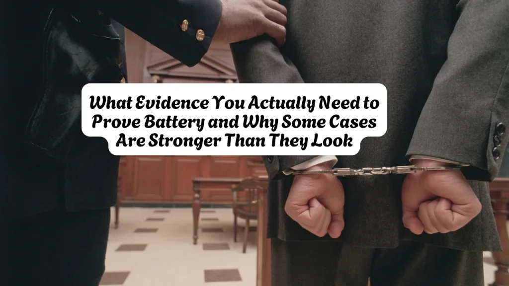 What Evidence You Actually Need to Prove Battery and Why Some Cases Are Stronger Than They Look