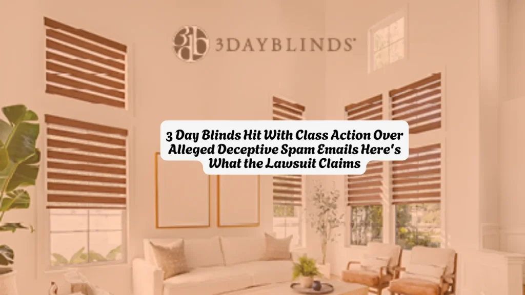 3 Day Blinds Hit With Class Action Over Alleged Deceptive Spam Emails Here's What the Lawsuit Claims
