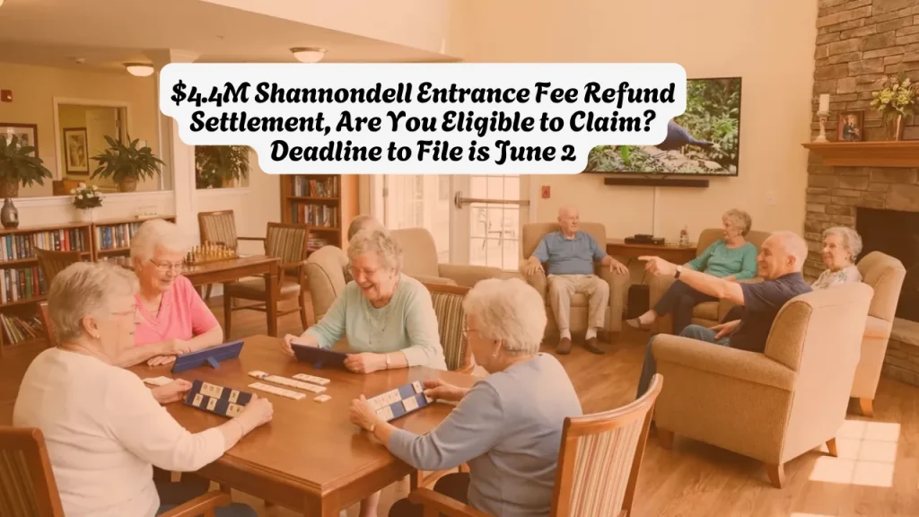 $4.4M Shannondell Entrance Fee Refund Settlement, Are You Eligible to Claim? Deadline to File is June 2 1 $4.4M Shannondell Entrance Fee Refund Settlement, Are You Eligible to Claim Deadline to File is June 2