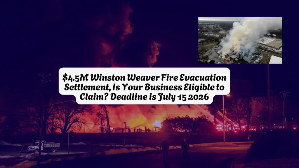 $4.5M Winston Weaver Fire Evacuation Settlement, Is Your Business Eligible to Claim? Deadline is July 15 2026