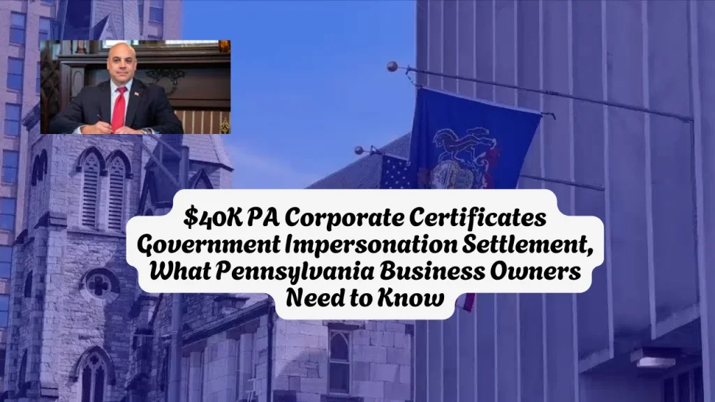$40K PA Corporate Certificates Government Impersonation Settlement, What Pennsylvania Business Owners Need to Know