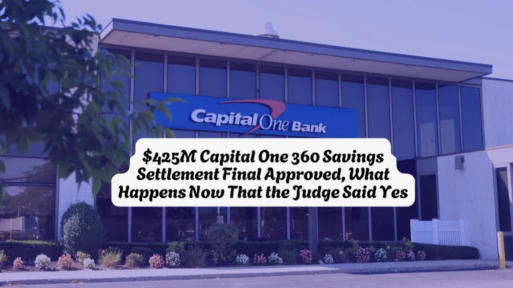 $425M Capital One 360 Savings Settlement Final Approved, What Happens Now That the Judge Said Yes When Will You Get Paid
